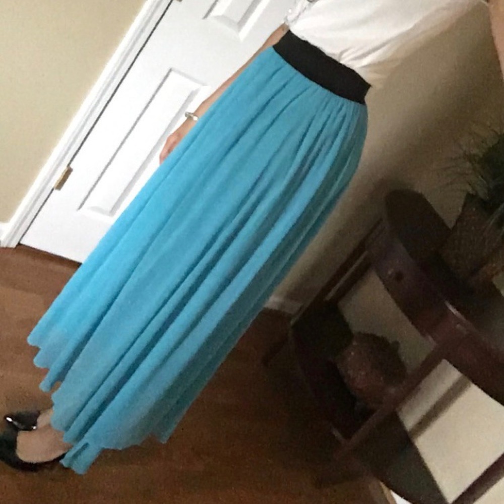 Rue 21 Turquoise A-line Maxi Skirt